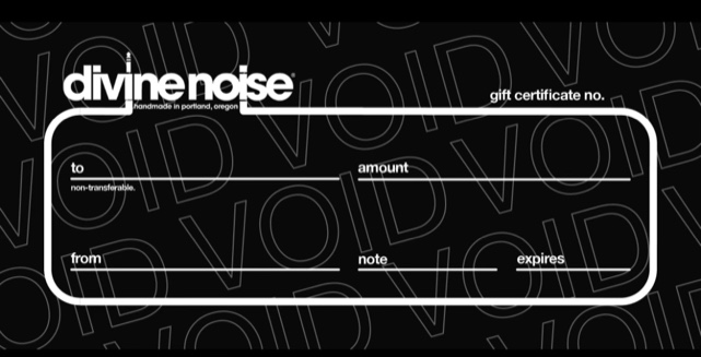 divine noise gift certificate